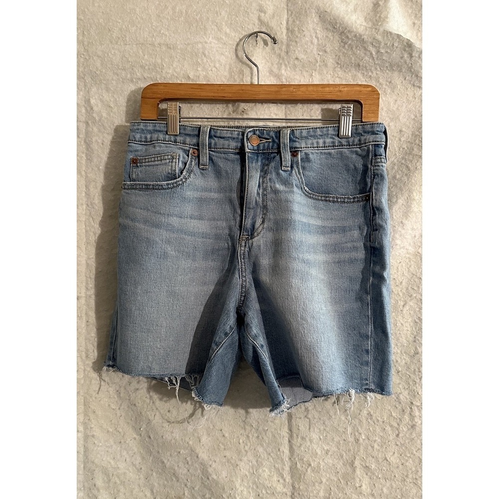Universal Thread Short Distressed Denim Raw Hem Blue Women's Size 8